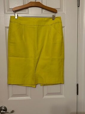 J. Crew Bright Yellow Pencil Skirt